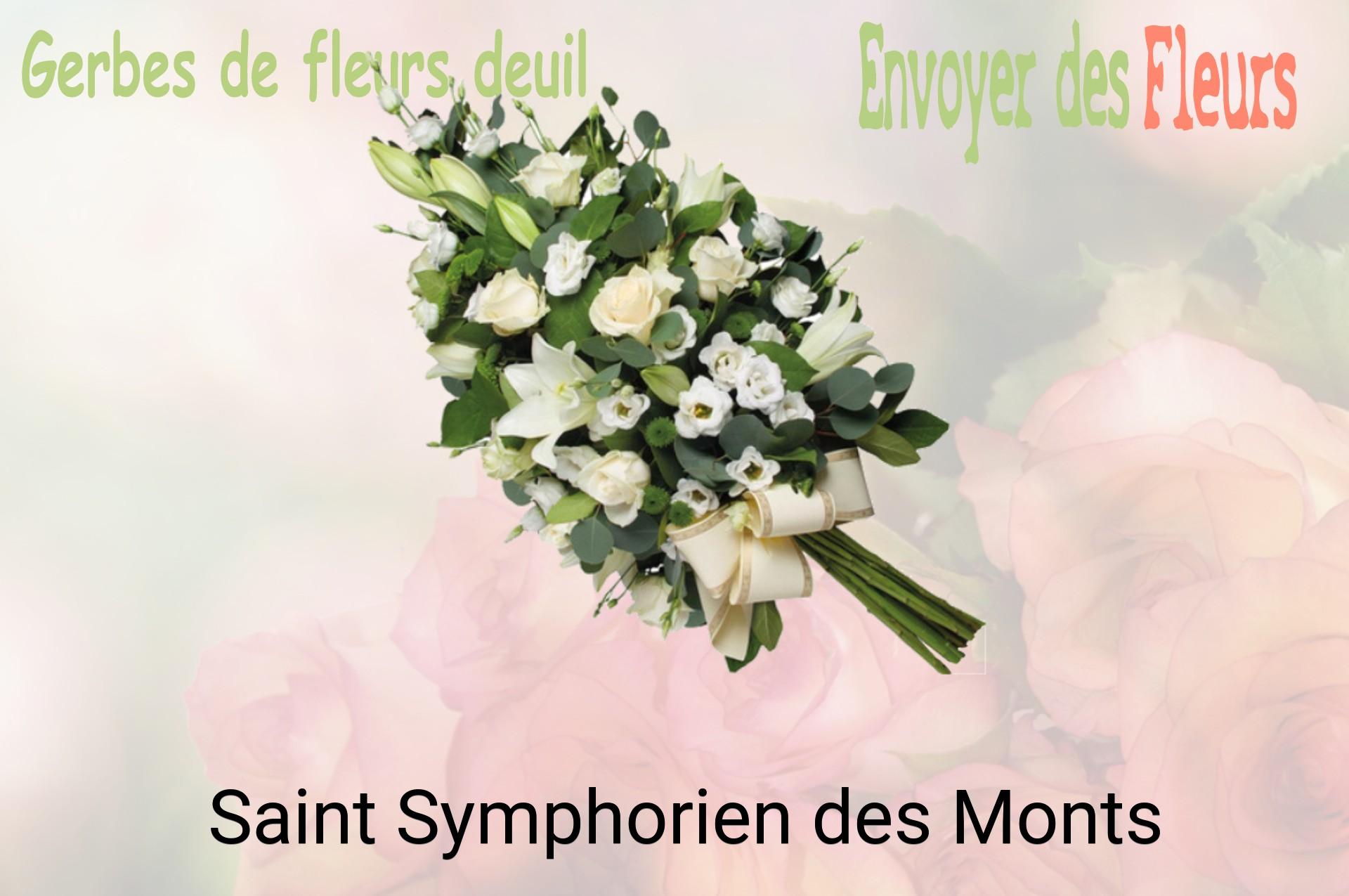 Gerbe de fleurs de deuil livrée à Saint-Symphorien-des-Monts